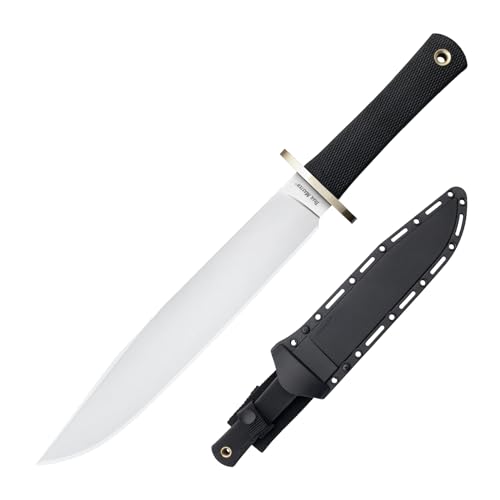 COLD STEEL Trail Master 9.5' CPM 3V Razor-Sharp Clip Point Blade 5.125' Kray-Ex Handle Tactical Fixed Blade Knife W/Secure-Ex Sheath