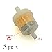Lot de 3 filtres à essence magnétiques 6mm avec aimant carburant pour kart moto scooter