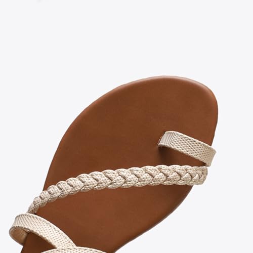 Yytcsjz Sandals Womens, Summer Gladiator Sandals, Flat Flip Flops Ladies, Open Toe Causal Beach, with Arch Support, for Girlfriends and Mother3