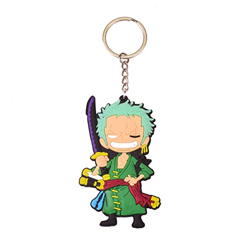 LACKINGONE Anime One Piece Zoro Key Chain Merchandise, taille unique for Anime Boys and Girls Cover