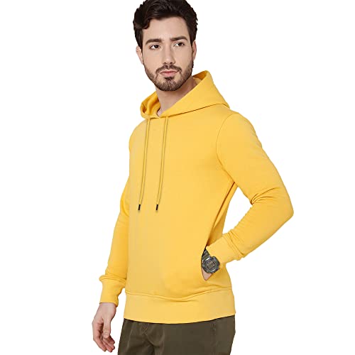 Image of Free Authority Men's Full Sleeve Solid Hooded Sweatshirt