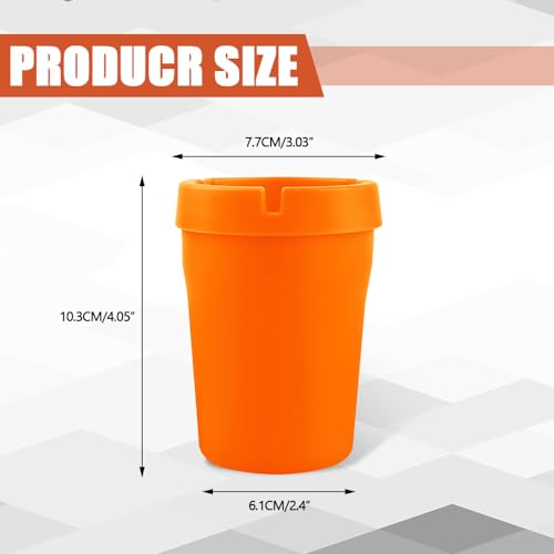 Image of Car Ashtray, Portable Mini Vehicle Cigarette Trash Can, Multifunctional Ashtray with Lid Smell Proof, Car Interior Accessories High Grade Detachable Smokeless Ashtray for Car Cup Holder