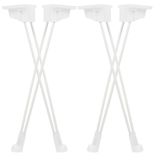 GOOHOCHY 4個 折り畳み可能な高耐久メタルテーブル脚 滑り止め付き鉄製ヘアピン家具脚 ラップトップ コーヒーテーブル ダイニング対応