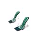 Women's Clear Transparent Strap Stiletto Heel Sandals - Rhinestone Embellished Slip-On Dress Shoes Open Toe for Wedding Party Evening (Brisa) - Green Size 10