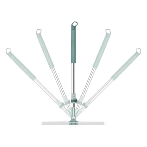 Bro de escobilla de pisos: limpiaparabrisas ajustables, herramienta de limpieza de pisos de servicio pesado | Scrubber Sobreegee multifuncional con mango retráctil para baldosas de estar y madera dura