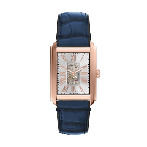 Fossil Carraway Blue Automatic Leather Watch ME3274 - Image 2