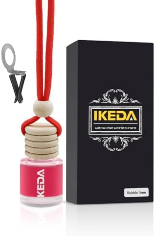 Ikeda Autoduft,Duftbaum Auto Innenraum,HäNgender Auto-Lufterfrischer,Geschenke FüR Frauen MäNner,HäNgender Lufterfrischer FüR Auto & Zuhause, Kaugummi-new,10 ml / 1 Stück