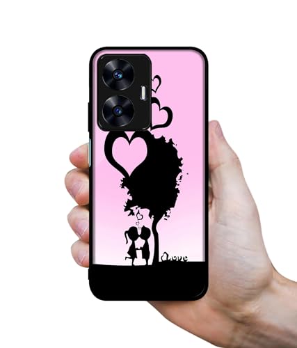Image of Sweet Love Design Premium 2D Printed Metal Back Case Cover for Realme C55 4G / Narzo N55 4G