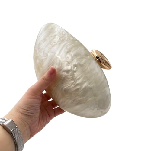 Image of Pearl Clutch Purse Acrylic Shell Clutch Bag Bridal Purse for Women Wedding Party