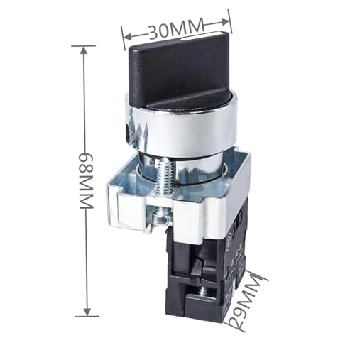 Interruptor selector de 2 posiciones XB2-BD21 con retorno para control de paneles 6
