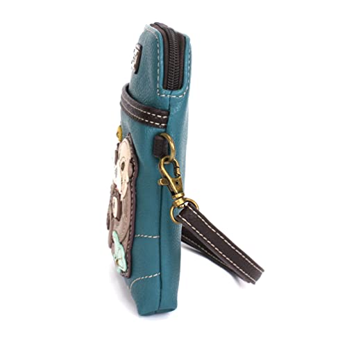 Image of CHALA Ocean Collection Cell Phone Crossbody Purse-Women PU Leather /Canvas Multicolor Handbag with Adjustable Strap