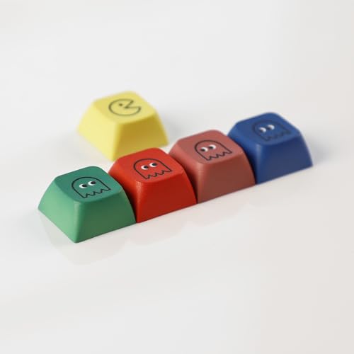 Image of ZDA Proifile Pacman Five Dye PAC PBT Key caps Custom Sublimation keycaps for MX Mechanical Gaming Keyboard (ZDA Pacman 5 Keys)