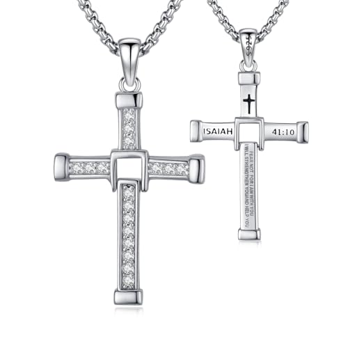 CRWENG Fast and Furious Cross Necklace for Men Women...