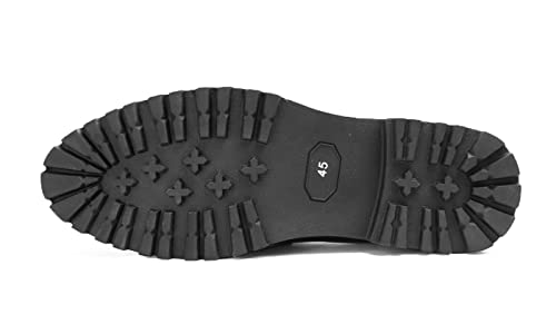 Santimon Unisex Platform Loafers Lug Sole Pattern Leather American Classics Embroidery Monk Shoes4