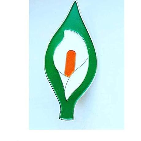 Large 60mm Easter Lily Enamel Pin: Irish Pride and Heritage