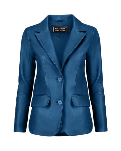Image of Jild Classic Style Leather Blazer Women - Casual Coat Leather Jacket Women