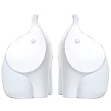 Decorative Bookends Book Stopper Cute Desk Resin Elephant Bookend, Household Adjustable Book Holder,...