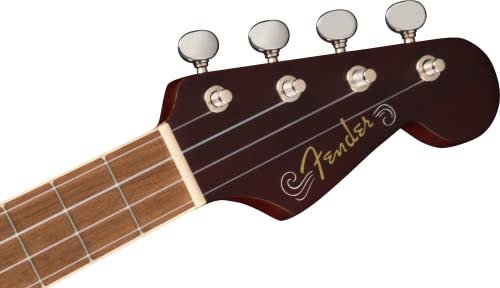 Fender Avalon Ténor Ukulélé à doigt Noyer 2 couleurs Sunburst - Les Beatles, Paul McCartney, John Lennon, RIngo Starr, George Harrison Fender Avalon Ténor Ukulélé à doigt Noyer 2 couleurs Sunburst – Image 6