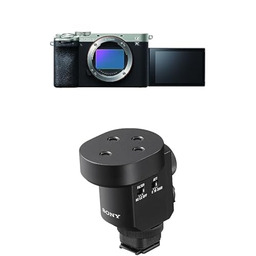 Image of Bundle of Sony Alpha 7C II Full-Frame Interchangeable Lens Camera - Silver + Sony Digital Shotgun Microphone ECM-M1,Black