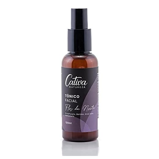 Tônico Facial Rejuvenescedor Flor da Noite Natural Vegano 120ml Cativa Natureza