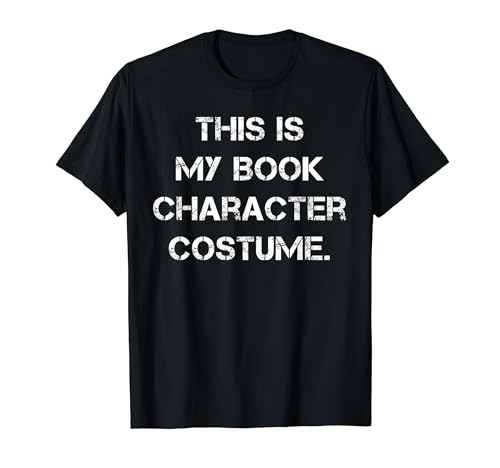 This Is My Book Character Costume For Book Lovers Distressed Camiseta