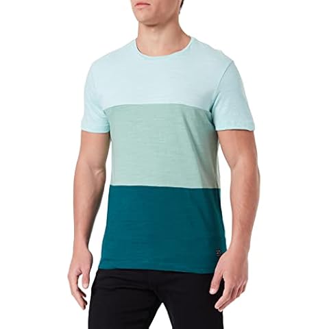 BLEND Men's Striped Crew Neck T-Shirt Cover
