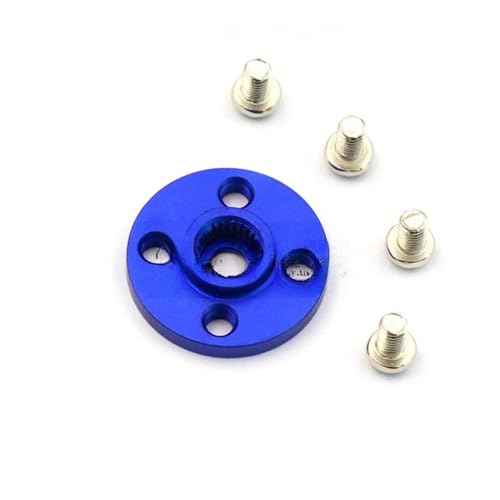 V TELESKY 1PCS Small Disk 25T Standard Steering Gear Universal Metal Steering Wheel Robot Special MG995 MG996 Standard Configuration (Metallic Blue)