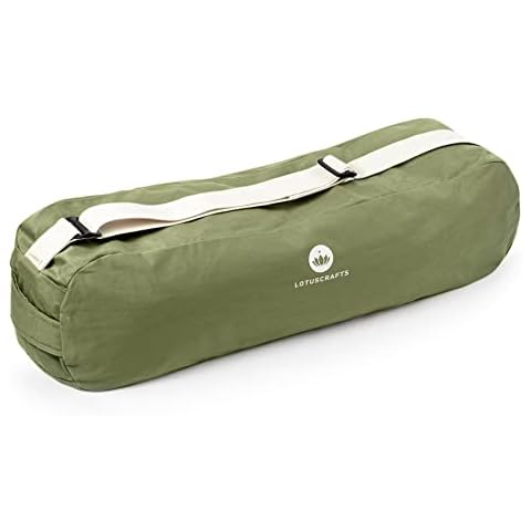 Lotuscrafts Yogatasche PUNE aus Bio-Baumwolle - Fair & Ökologisch hergestellt - Yogamattentasche groß mit extra viel Platz - Tasche für Yogamatten & Yoga-Zubehör Cover