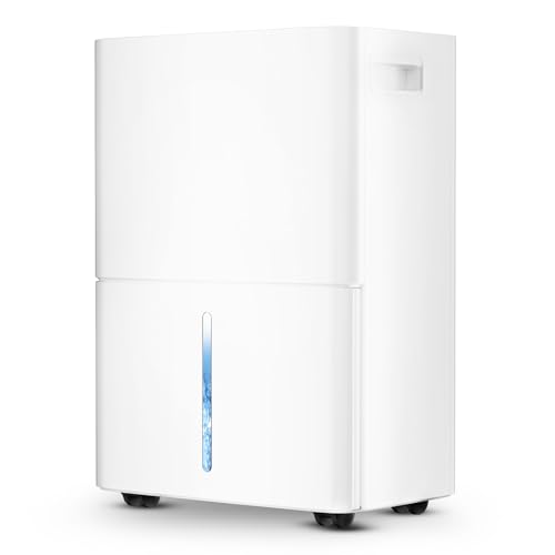 Macchiatto Déshumidificateur d Air 2600ML avec 7 Couleurs LED Changeante et Dégivrage, Élimination auto de la Moisissure, Absorbeur D'Humidité Automatique,...