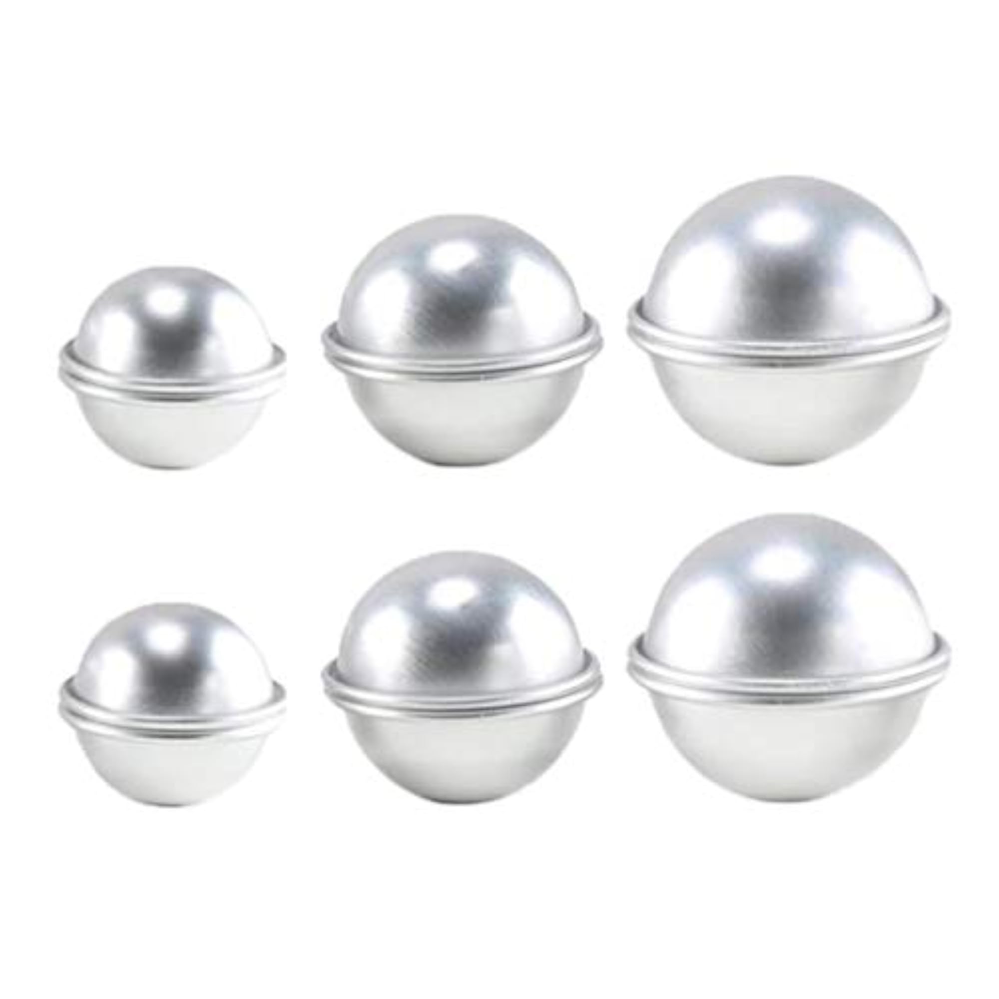 6pcs Aluminum Bath Bomb Molds, DIY Cake Moulds
