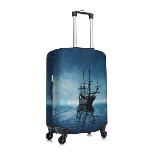 Pirate Ship Luggage Cover for Suitcase, Suitcase Cover Protector Fit 22-24 Inch Luggage Travel Accessories, M3
