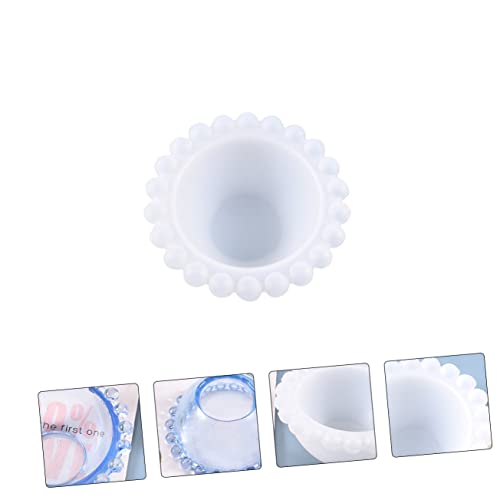 Tehaux SDYWL018968E39ZJ93EFQ 1Pc Lace Dish Bowl Epoxy Ring Plate Modls Creative Tableware Diy Ashtray Trinket Dish Diy Tools Diy Saucer Epoxy Casting Diy Tray Craft White thumb #6