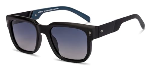 Image of VINCENT CHASE EYEWEAR Polarized and 100% UV Protected | Branded and Stylish Sunglasses | Full Rim Square | Season Essentials | For Men & Women|