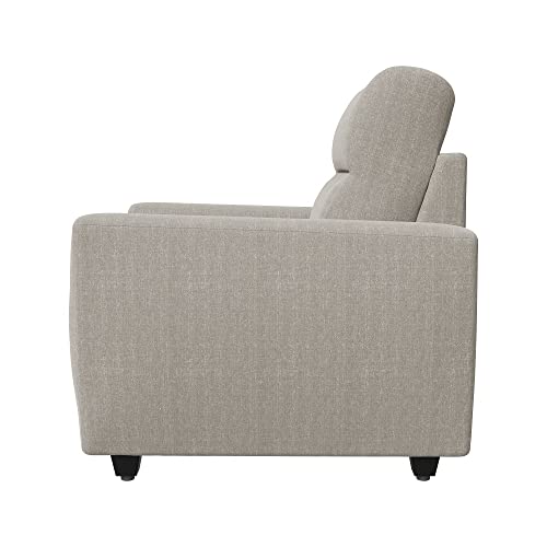 Image of Wakefit Sofa Set | 3 Year Warranty | Sofa 1 Seater, 1 Seater Sofa for Living Room, Wooden Sofa Set, Sofa Set Single Seater - Belize(Omega : Pearl)
