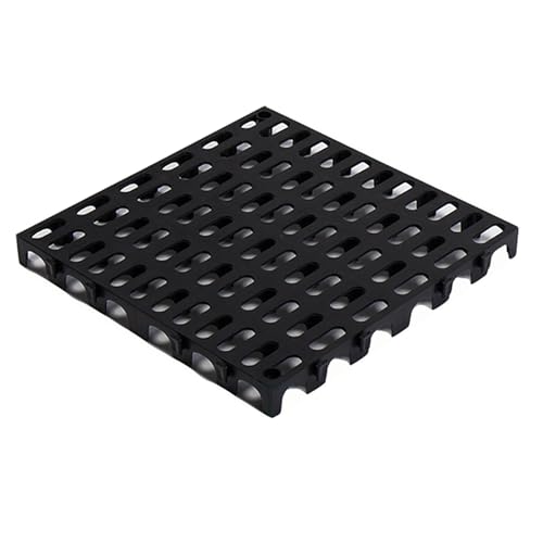 プラスチックパレット、すのこ プラスチック パレット 樹脂パレット プラスチック連結式排水タイル、シャワー、パティオ、洗車場、ペットエリア用フロアマット、簡単設置、排水(Black,50x50x5cm)