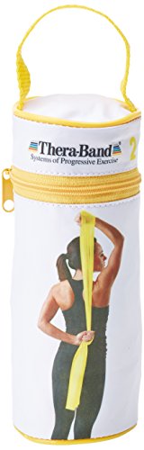 Thera Band ORIGINAL Übungsband Fitnessband inkl. Tasche 2,5 m, Leicht GELB – Ansicht 2