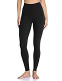 Colorfulkoala Women's High Waisted Tummy Control Workout Leggings Full Length Ultra Soft Yoga Pants 28' (L, Black)