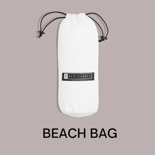 BAY LAUREL Turkish Beach Towel with Travel Bag 39 x 71 Quick Dry Sand Free Lightweight Large Oversized Towels Light - Thumbnail 3