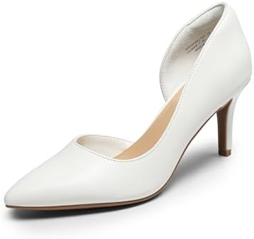 DREAM PAIRS Escarpins Femme Classique Chaussure à Talon Confortable avec Fleur pour Le Mariage SDPU2416W