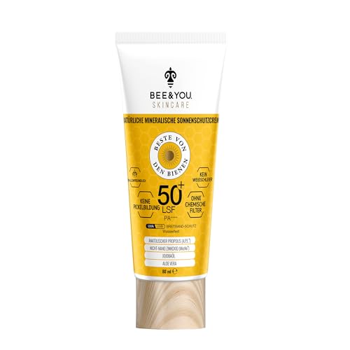 Bee and You Wasserfeste und nicht fettende 100 % natürliche mineralische Sonnencreme… – Ansicht 1