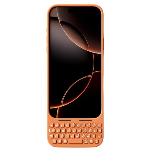 Image of Akko MetaKey Keyboard for iPhone 17 Pro Max Maximize Screen Space Keyboard Case for Accurate Typing, Cosmic Orange