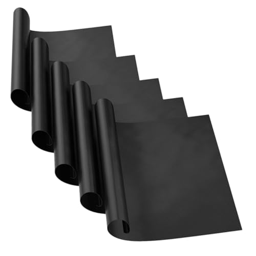 GALPADA 5Pcs Non Stick Grill Mats for Barbecue Baking Reusable High Temperature Accessories for Camping Grilling and Kitchen Use