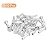 uxcell 50Pcs Semi Tubular Rivets, 5mm x 16mm Aluminum Round Flat Head Semi-Tubular Rivet Metal Stud Rivet for Industry Household Repairing Fastening, Silver