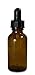 Qorpak GLC-05727 Glass Amber Round Dropper Bottle with 22-400 Black Phenolic Glass Dropper Assembly, 48mm OD x 112mm Height, 4oz Capacity (Case of 24)