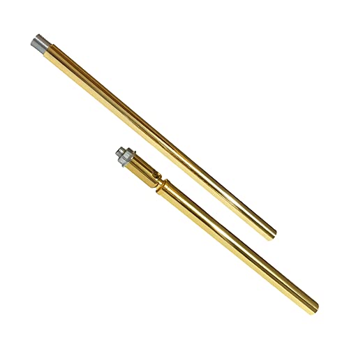 Image of BOKT Downrod Extension Lamp Stem Pendant Light Extension Rod With Threaded Tube Stem Kit with Connector Pack of 2(EP Gold)