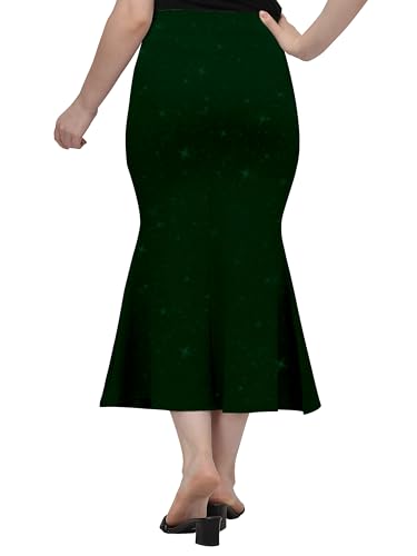 Image of Mehrang Stretchable Shimmer Saree Shapewear Petticoat for Women, Skirts for Women,Shape Wear Dress for Saree