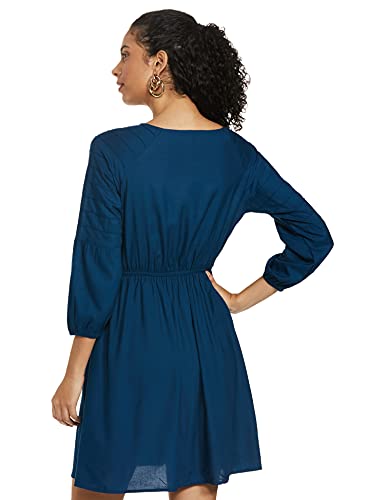Image of EASYBUY Women's Crepe A-Line below The Knee Casual Dress