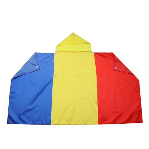 AZ FLAG Drapeau Roumanie 150x90 cm - Cape Drapeau Roumain 100% Polyester Avec Manches Intégrées - Body Flag 80g