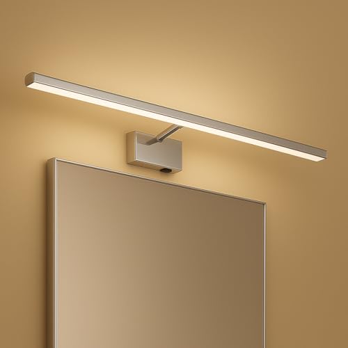 Kanarya 40 cm 8W LED Ayna & Resim Apliği Krom | 4200K Gün Işığı, 720 Lümen, IP45 Su Korumalı, 64W Eşdeğer, Açma/Kapama Anahtarlı, 220V Modern Duvar Aydınlatma Armatürü