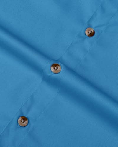 Image of Alimens & Gentle Short Sleeve Fishing Shirt Wicking Fabric Sun Protection Casual Button Down Shirts